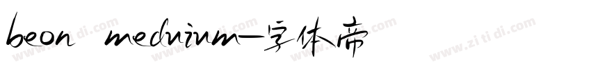 beon meduium字体转换